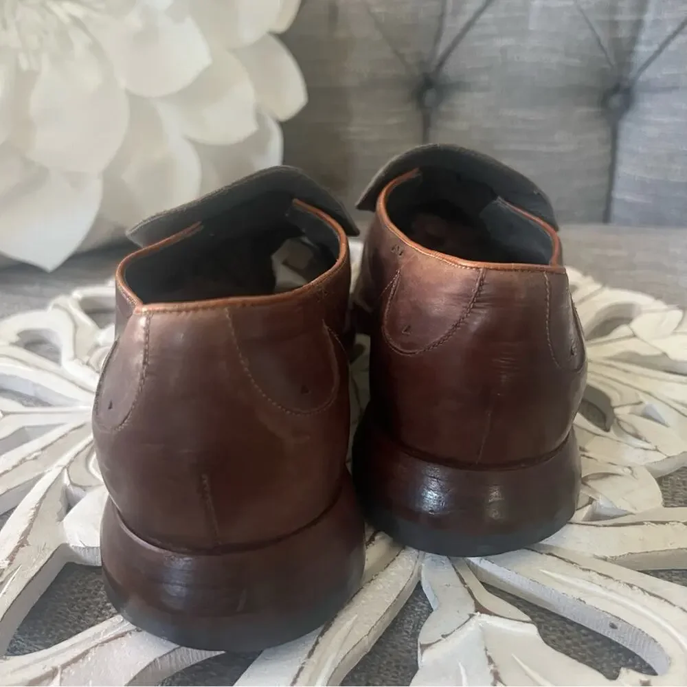 Oliver Sweeney Brown Leather Loafers Shoes Men’s 8
